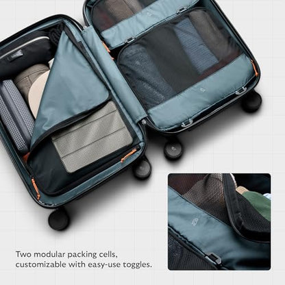 46L Carry-On Luggage with Hard Shell and Removable Packing Cubes