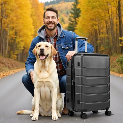 Expandable Hardside Carry-On Suitcase with TSA Lock and Spinner Wheels