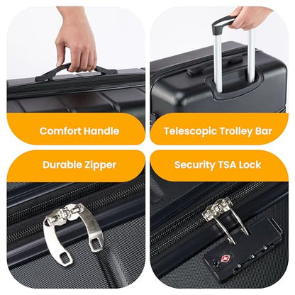 Expandable Hardside Carry-On Suitcase with TSA Lock and Spinner Wheels
