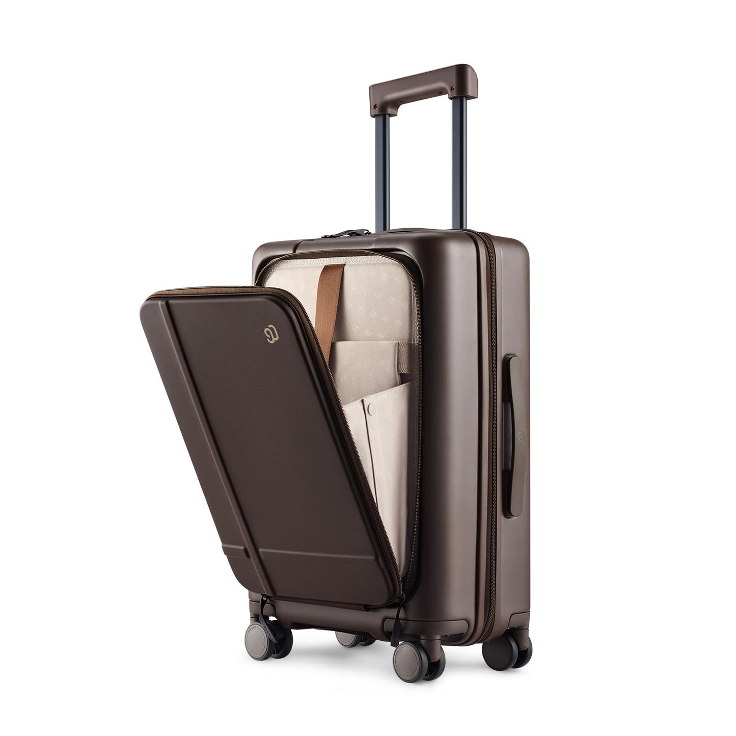 Expandable Carry-On Luggage with Front Compartment and TSA Lock