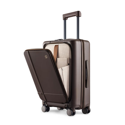Expandable Carry-On Luggage with Front Compartment and TSA Lock