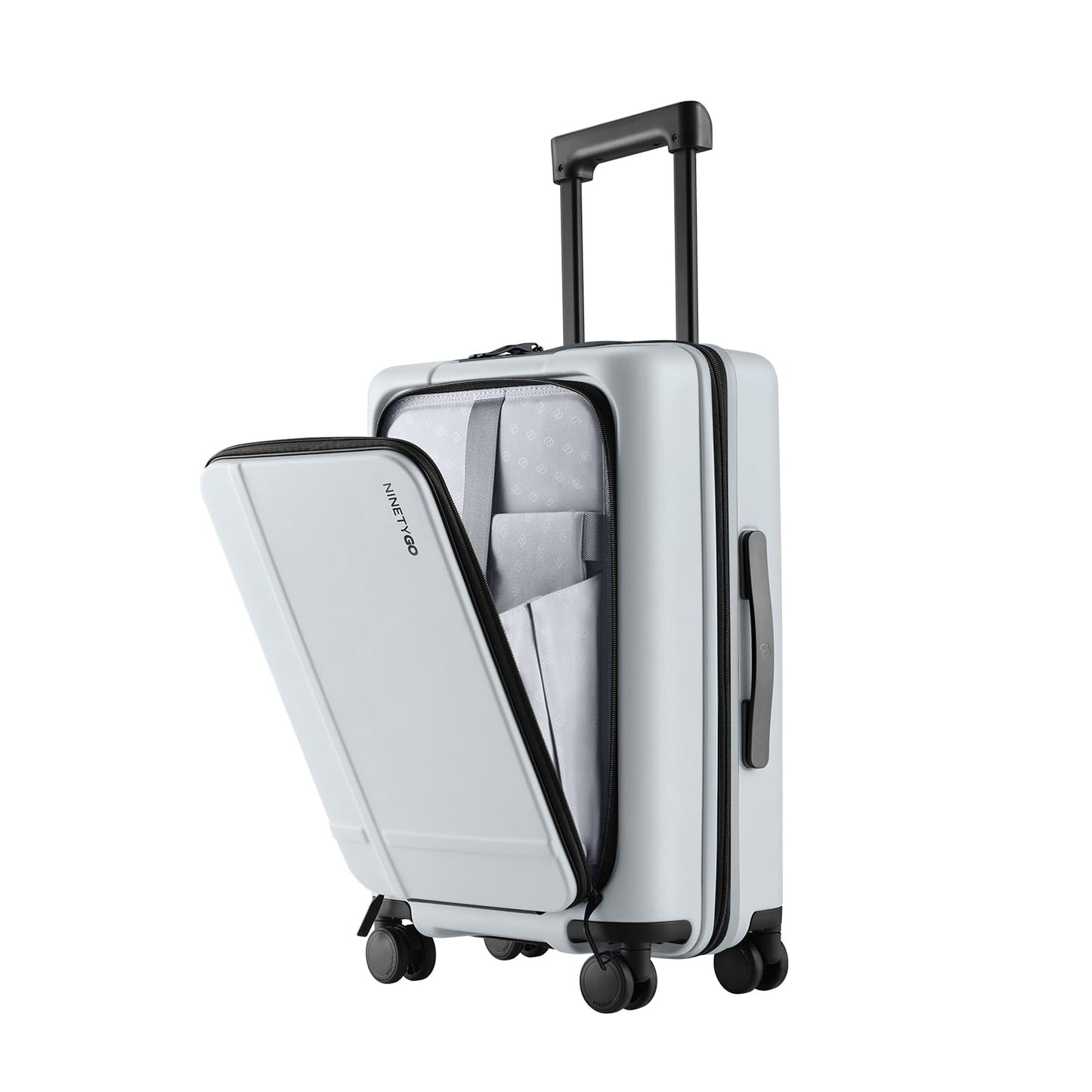 Expandable Carry-On Luggage with Front Compartment and TSA Lock