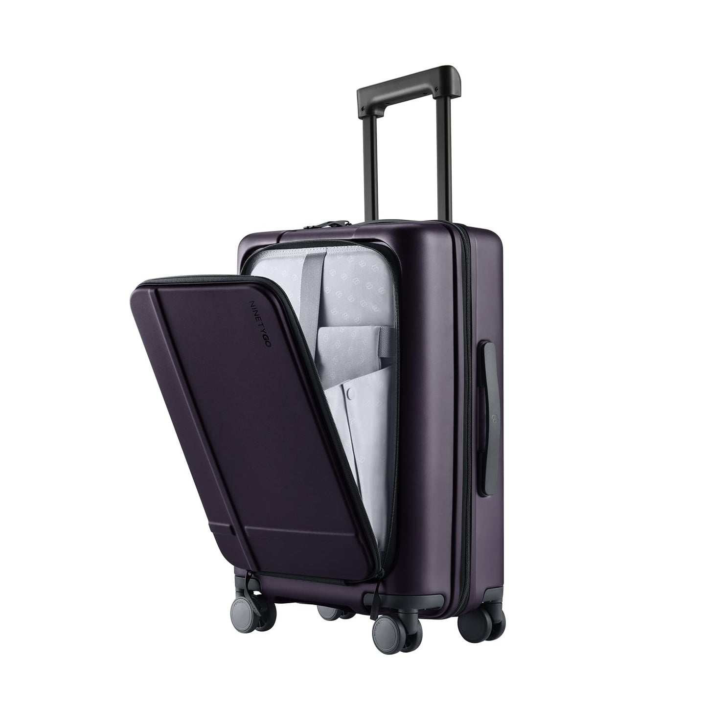 Expandable Carry-On Luggage with Front Compartment and TSA Lock