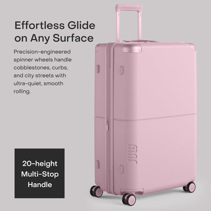 Expandable Checked Spinner Suitcase with Wheels - 28.75 Inch