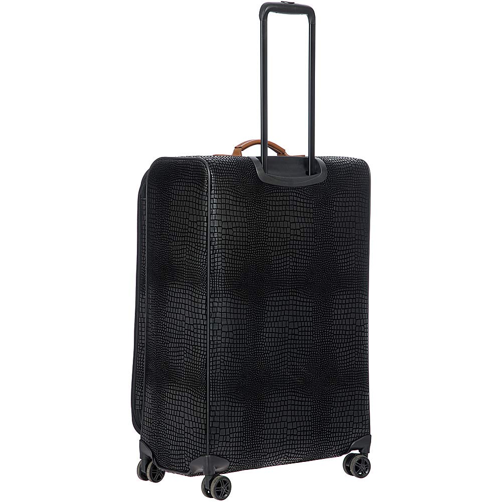 Expandable Spinner Suitcase with Leather Shell and TSA Lock