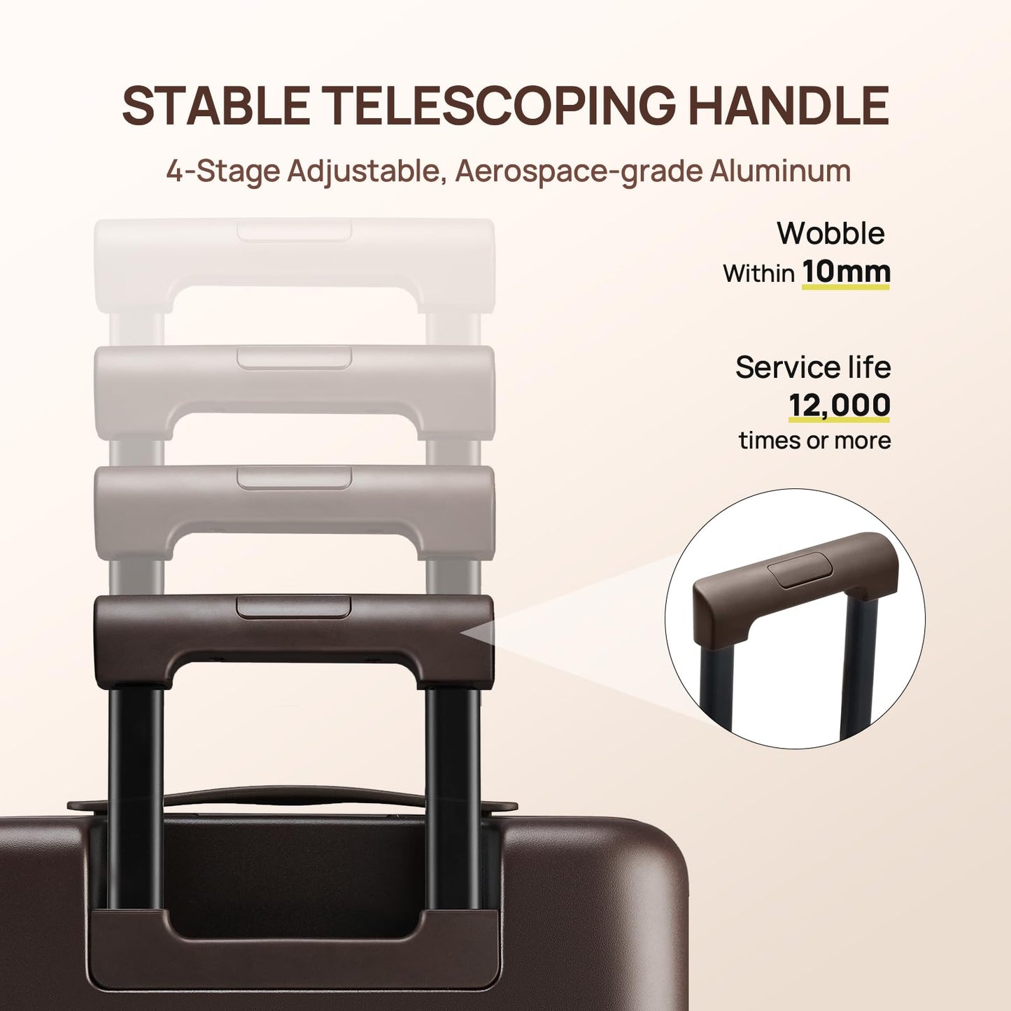 Expandable Carry-On Luggage with Front Compartment and TSA Lock