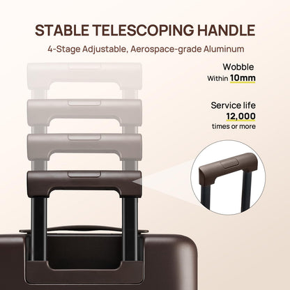Expandable Carry-On Luggage with Front Compartment and TSA Lock