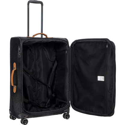 Expandable Spinner Suitcase with Leather Shell and TSA Lock