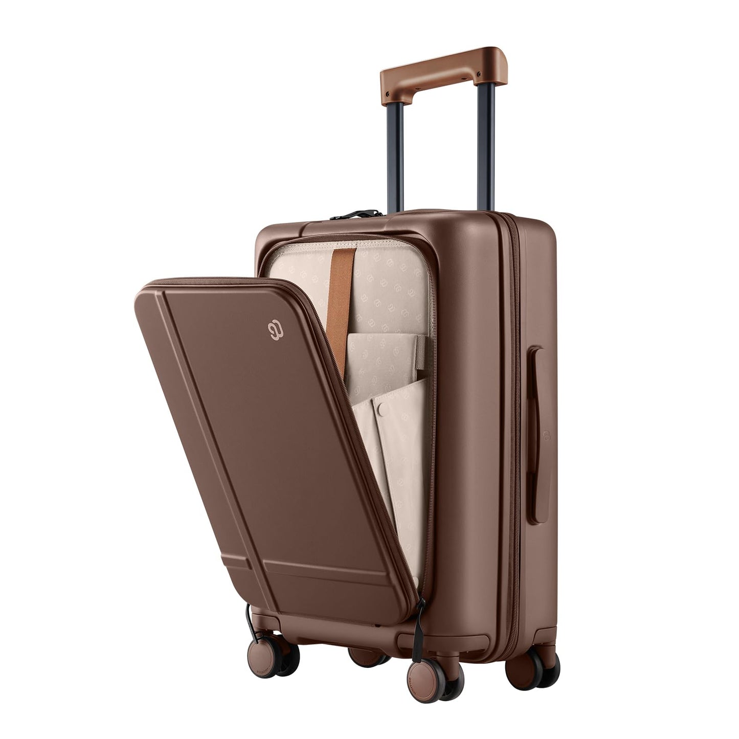 Expandable Carry-On Luggage with Front Compartment and TSA Lock