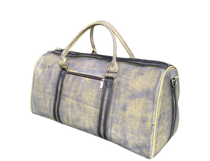 Premium Leather Weekender Duffel Bag with Adjustable Shoulder Strap