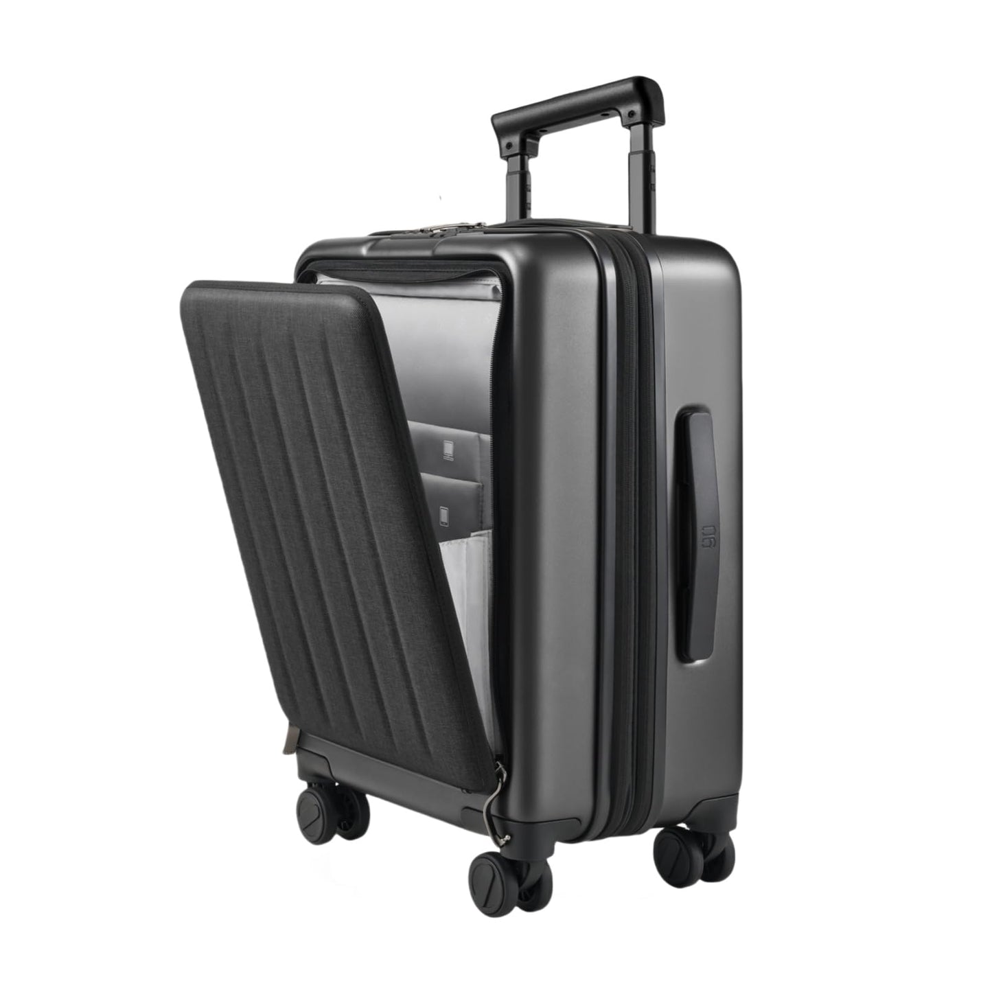 Expandable Carry-On Luggage with Front Compartment and TSA Lock