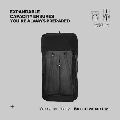 Expandable Travel Backpack with Self-Adjusting Straps