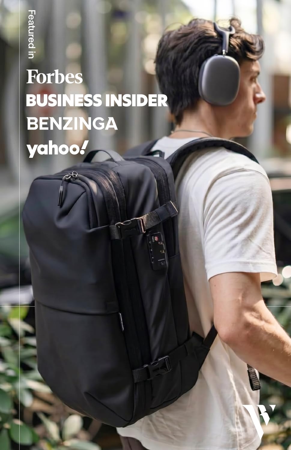 60L Expandable Vacuum Compression Travel Backpack with TSA Lock