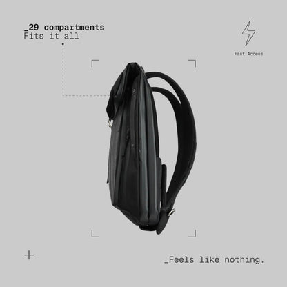 Expandable Travel Backpack with Self-Adjusting Straps