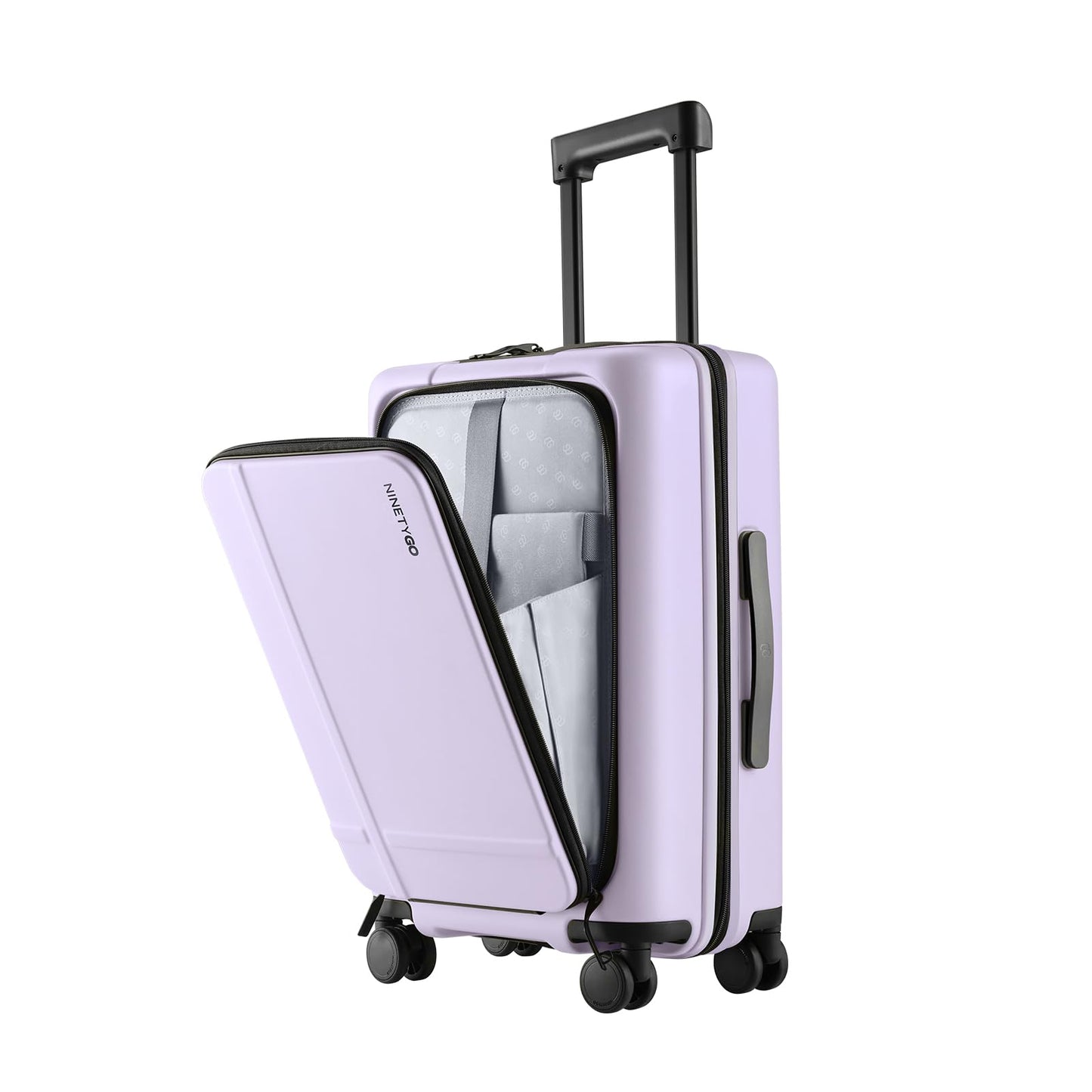 Expandable Carry-On Luggage with Front Compartment and TSA Lock