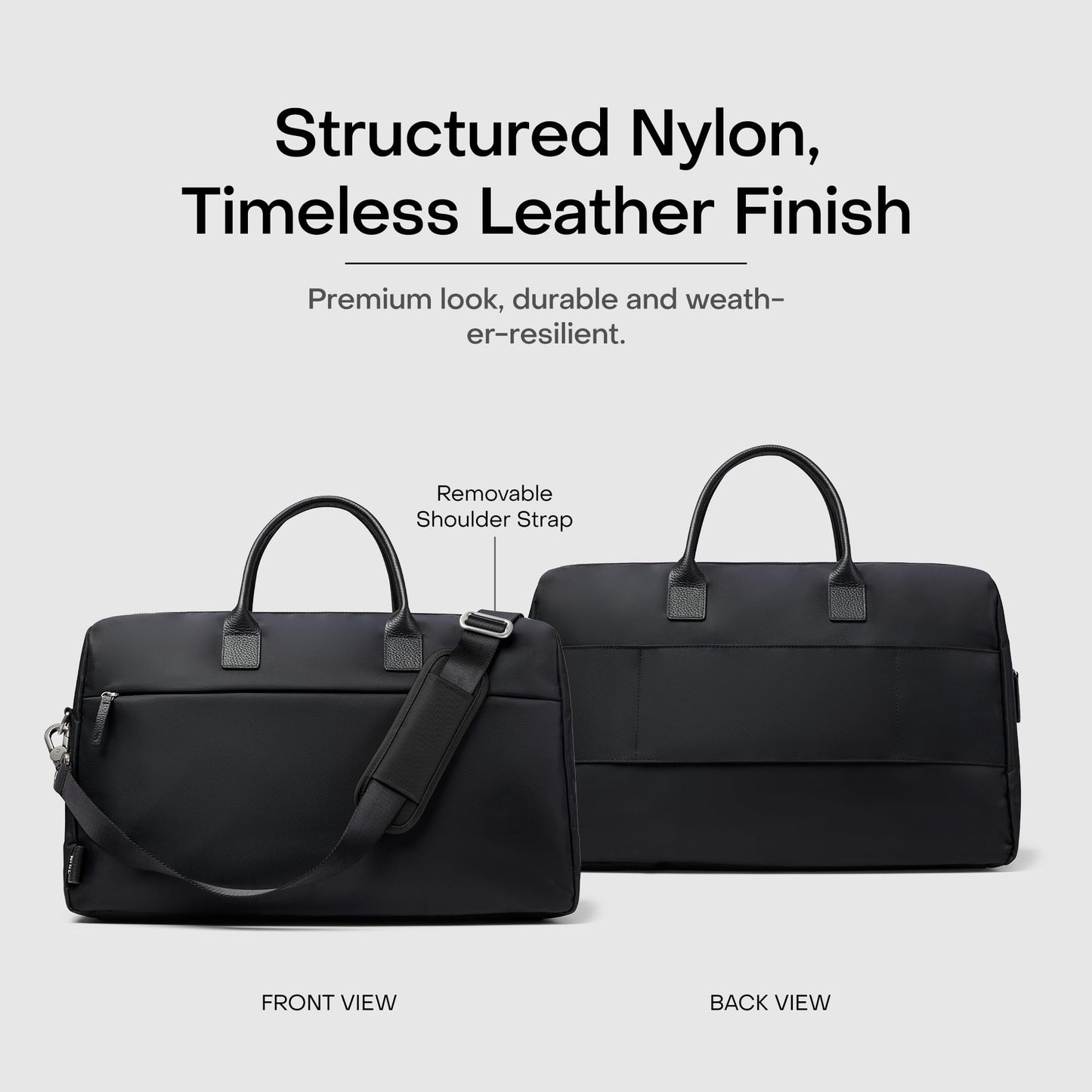 Carry-On Split Weekender Bag with Zipped Pockets and Pass-Through Sleeve