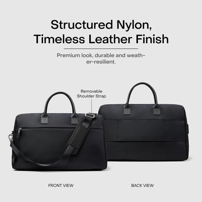 Carry-On Split Weekender Bag with Zipped Pockets and Pass-Through Sleeve