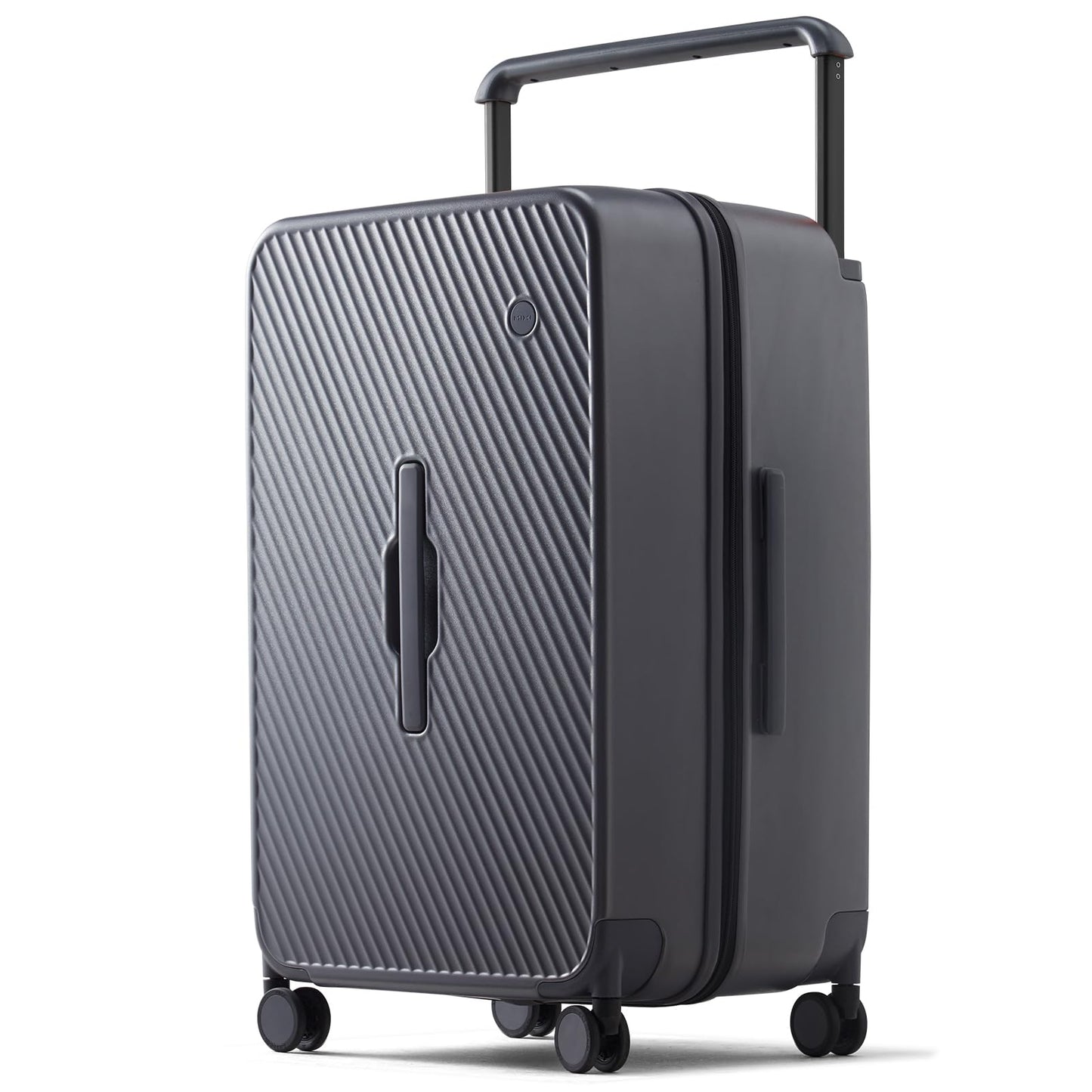 Large Hardside Checked Suitcase with Spinner Wheels and Wide Handle