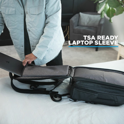 Expandable Travel Backpack 20L–30L with Laptop Compartment and TSA Access