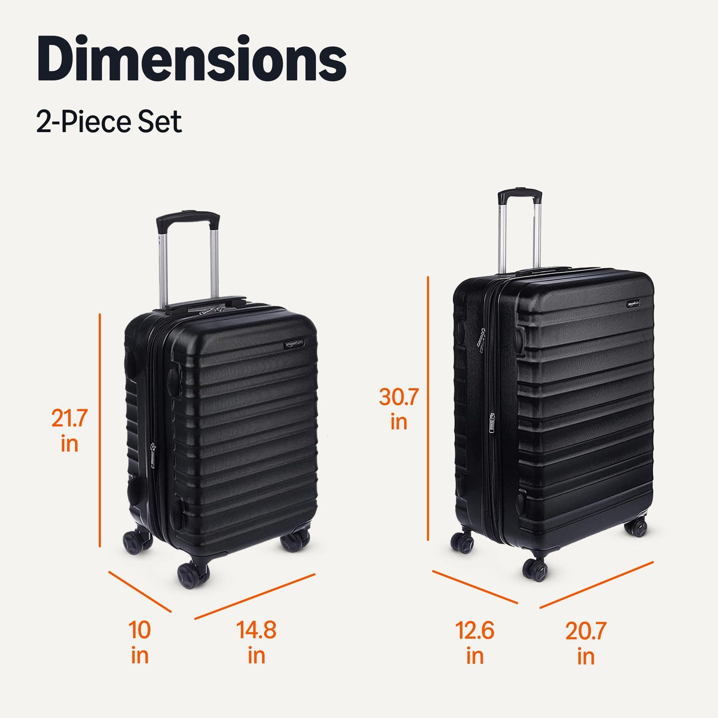 Amazon Basics Hardside Spinner, Carry-On, Expandable Suitcase Luggage with Wheels