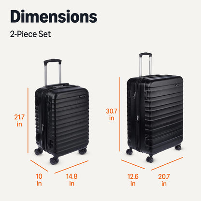 Amazon Basics Hardside Spinner, Carry-On, Expandable Suitcase Luggage with Wheels