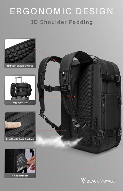 60L Expandable Vacuum Compression Travel Backpack with TSA Lock