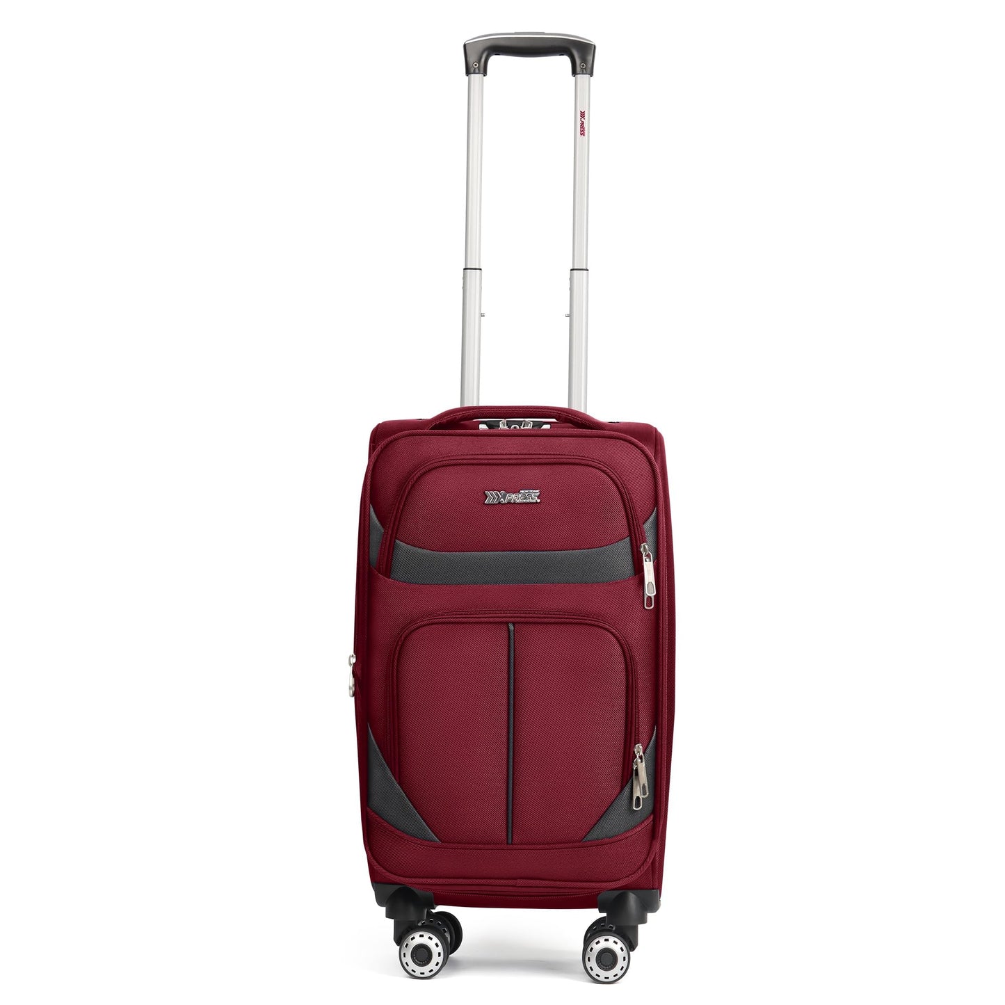 3-Piece Expandable Softside Luggage Set with Spinner Wheels and Lock