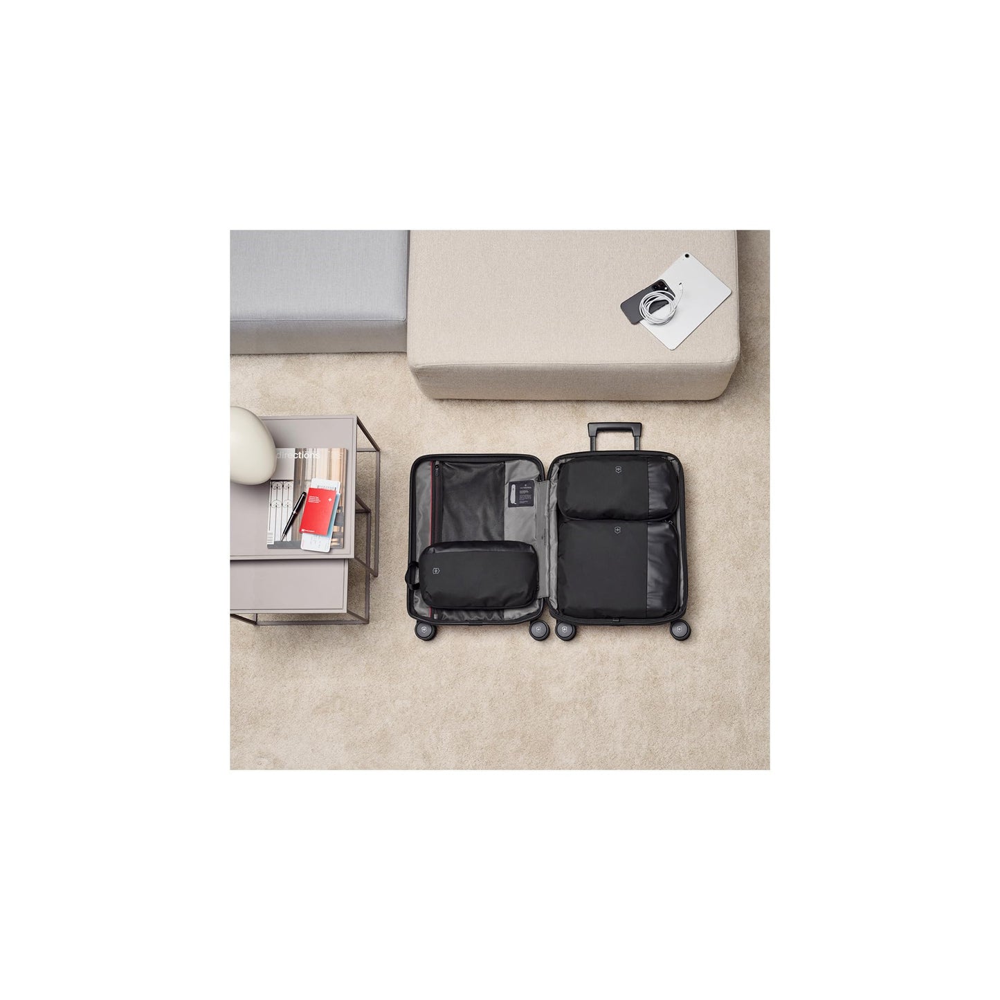 3-Piece Compressible Packing Cube Set for Travel Organization