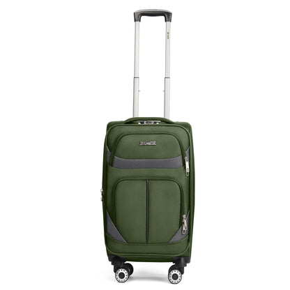 3-Piece Expandable Softside Luggage Set with Spinner Wheels and Lock