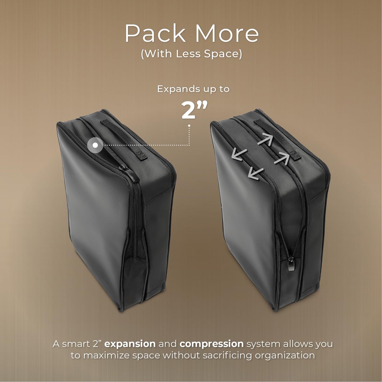 3-Piece Compression Packing Cube Set for Travel Organization