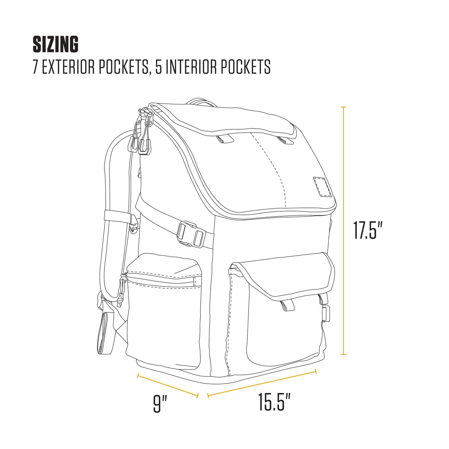 35L Water-Resistant Work Backpack with Laptop Sleeve