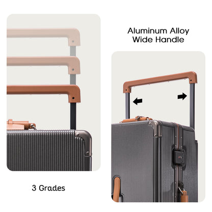 Zipperless Hardside Spinner Suitcase with TSA Lock and Wide Handle