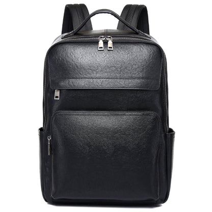 Full-Grain Leather Laptop Backpack for Men and Women