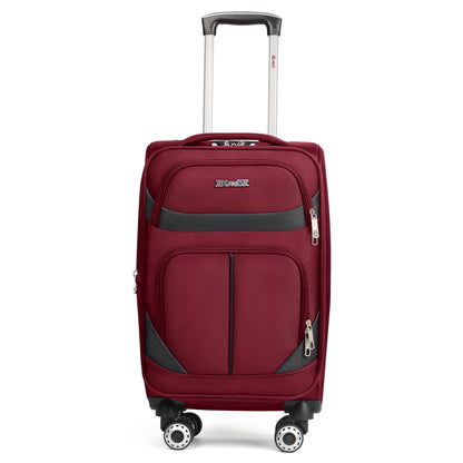 3-Piece Expandable Softside Luggage Set with Spinner Wheels and Lock