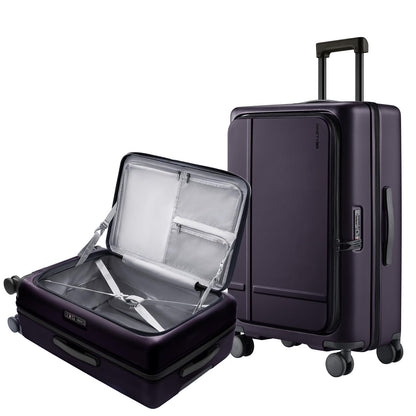 Expandable Carry-On Luggage with Front Compartment and TSA Lock