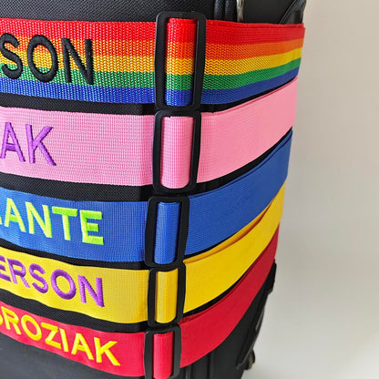 Personalized Embroidered Luggage Strap with Name Tag