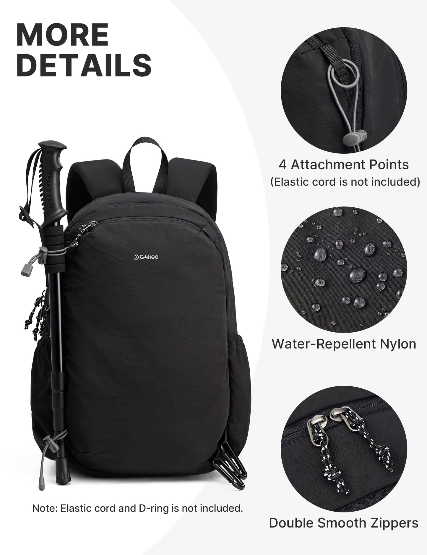 15L Lightweight Hiking and Travel Backpack
