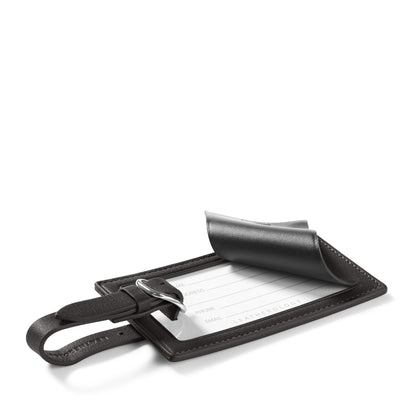 Leather Luggage Tag with Privacy Flap