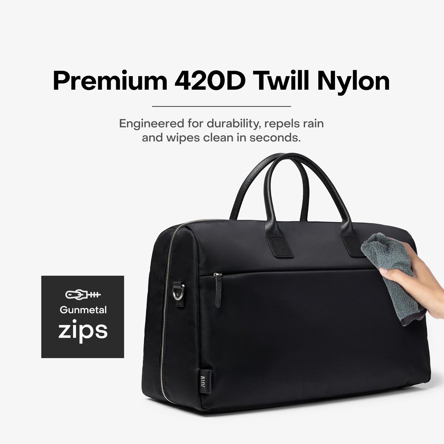 Carry-On Split Weekender Bag with Zipped Pockets and Pass-Through Sleeve