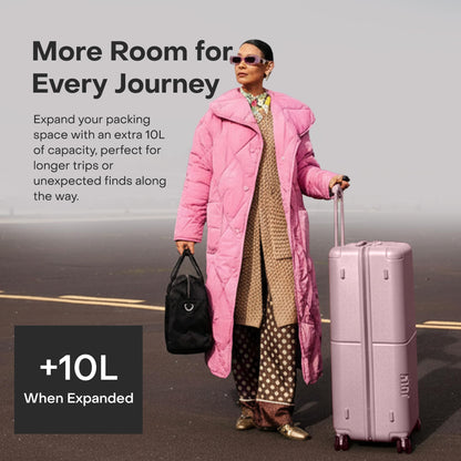 Expandable Checked Spinner Suitcase with Wheels - 28.75 Inch