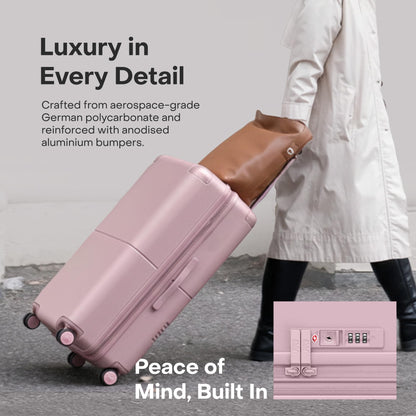 Expandable Checked Spinner Suitcase with Wheels - 28.75 Inch