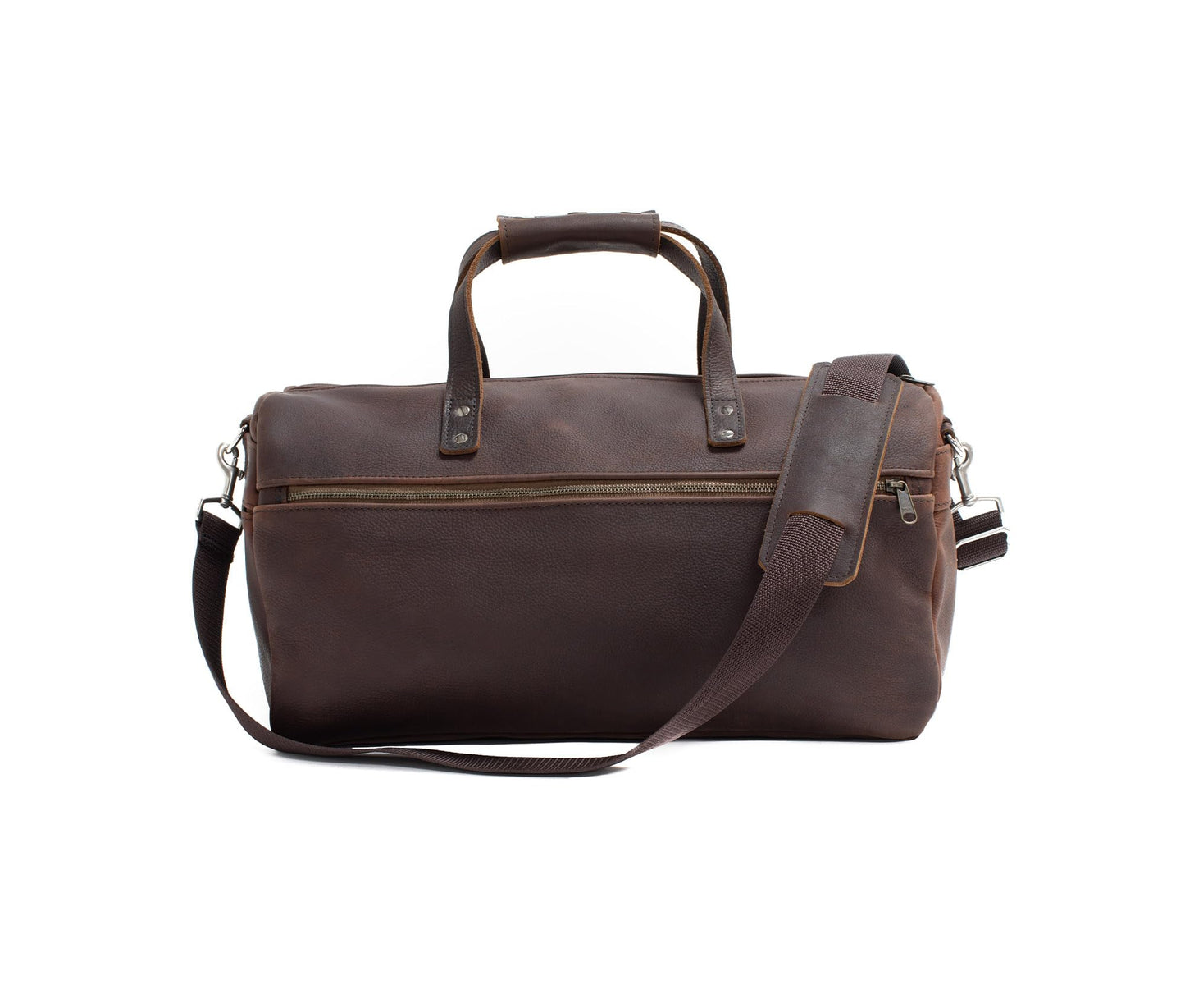 Handmade Full-Grain Leather Weekender Duffel Bag