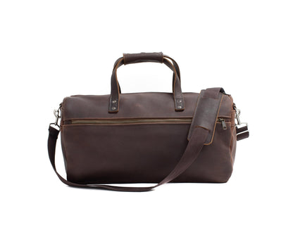 Handmade Full-Grain Leather Weekender Duffel Bag
