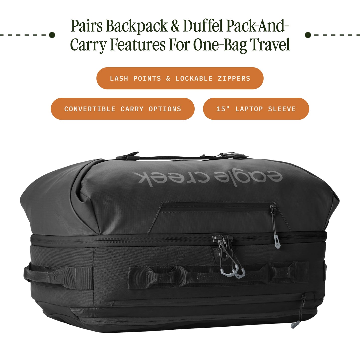 40L Lightweight Travel Backpack with Expandable Storage and Laptop Compartment