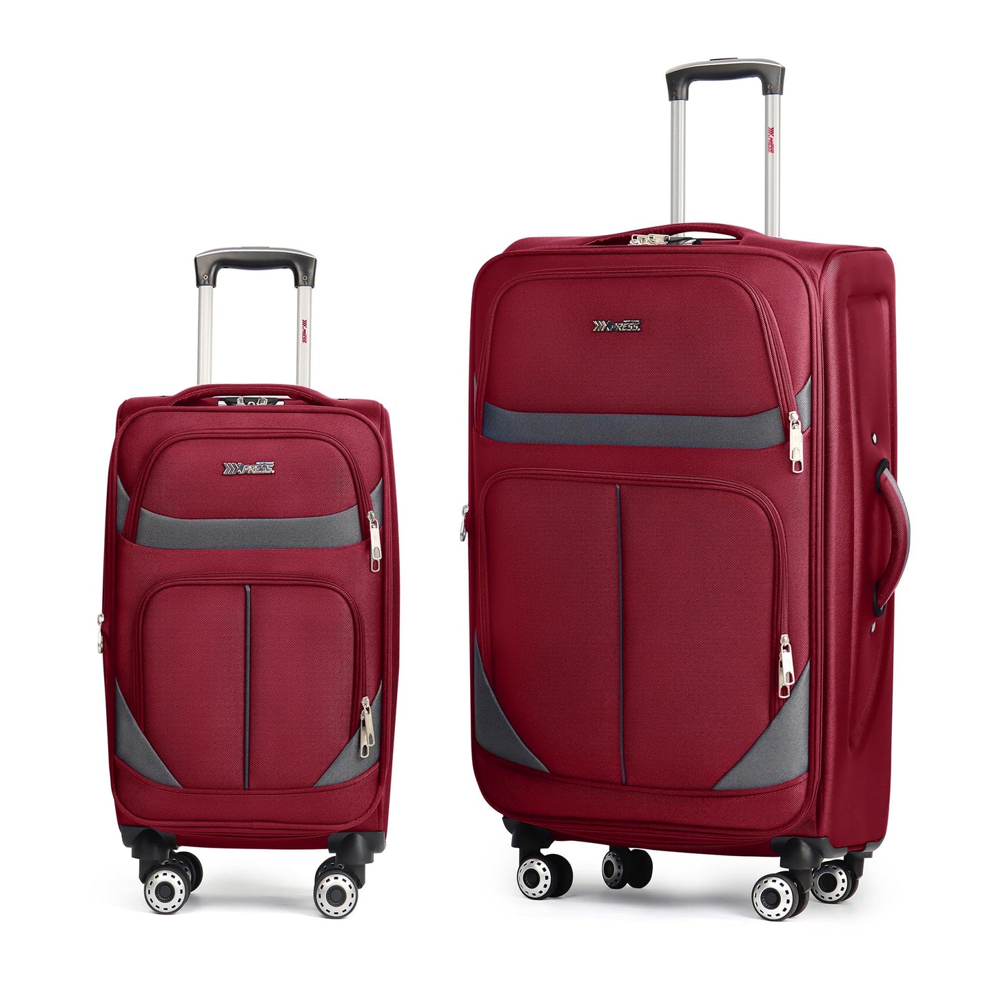 3-Piece Expandable Softside Luggage Set with Spinner Wheels and Lock
