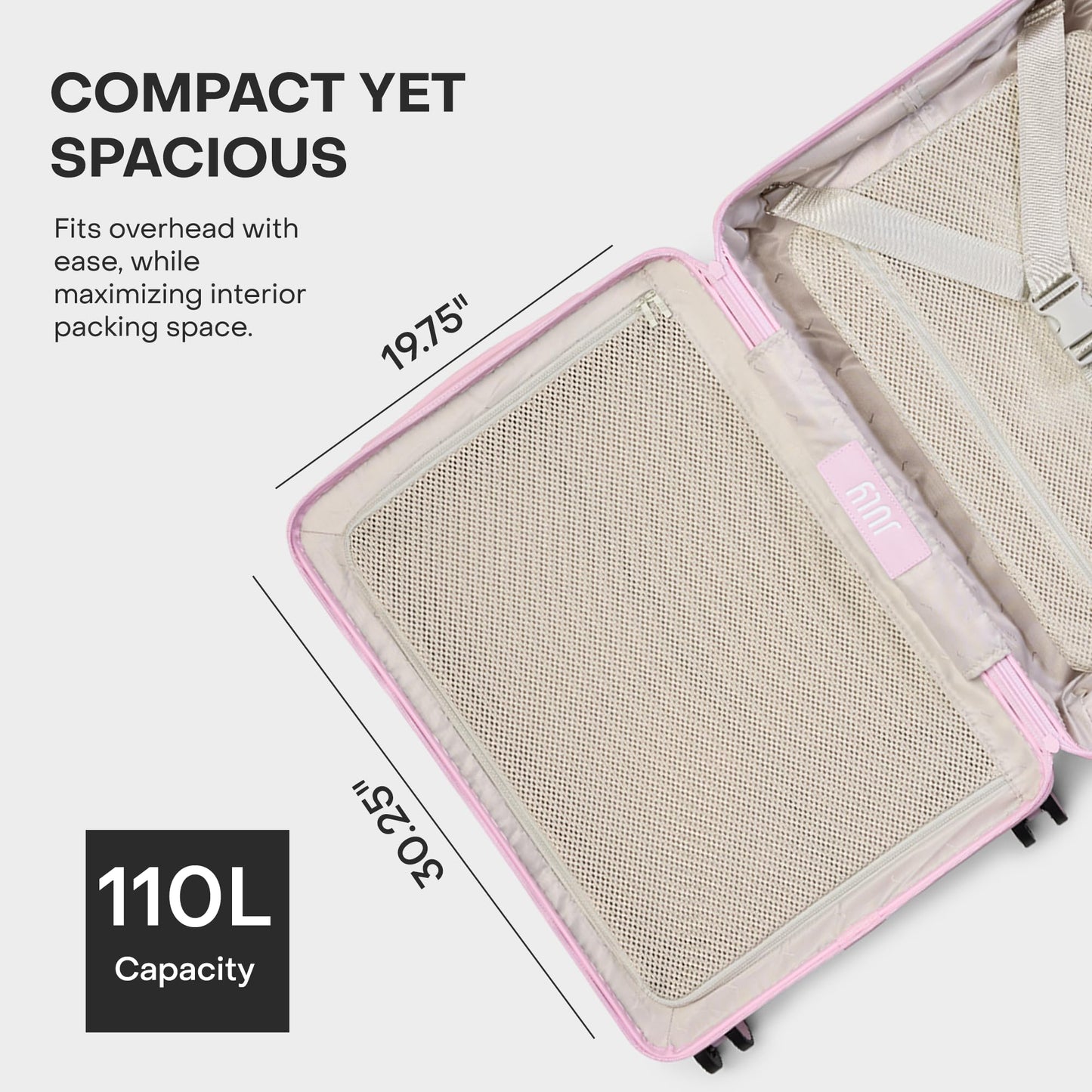 Expandable Checked Spinner Suitcase with Wheels - 28.75 Inch