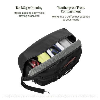 40L Lightweight Travel Backpack with Expandable Storage and Laptop Compartment