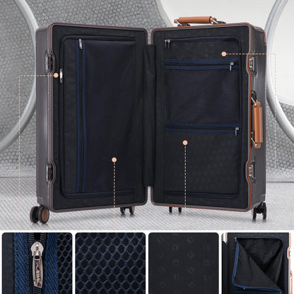Zipperless Hardside Spinner Suitcase with TSA Lock and Wide Handle