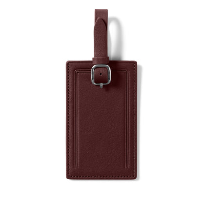 Leather Luggage Tag with Privacy Flap