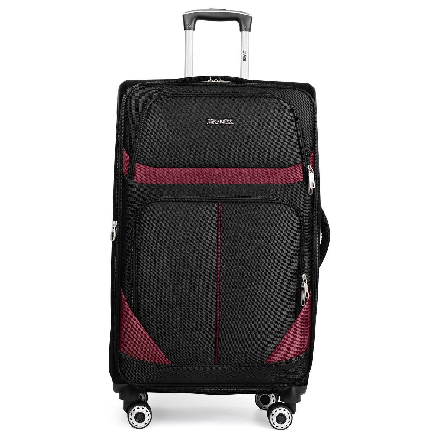 3-Piece Expandable Softside Luggage Set with Spinner Wheels and Lock